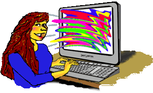The colors are out of control on Miss Sabrina's computer!